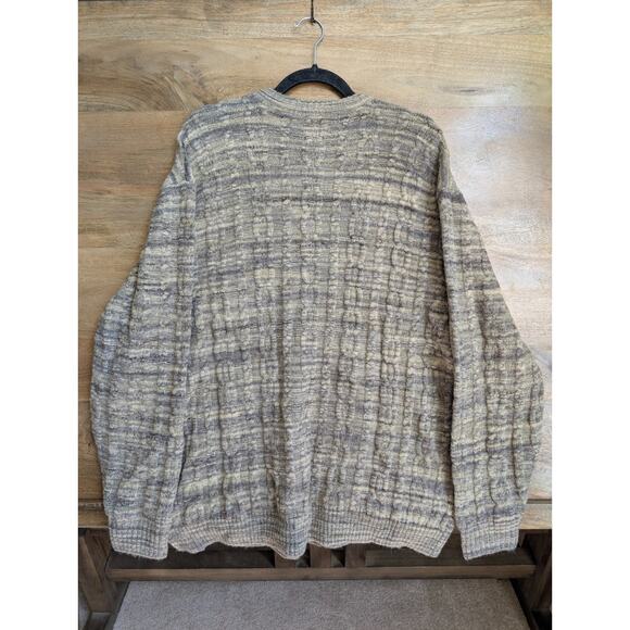 Vans Sweater Men Large Brown Heather Cable Knit Long Sleeve Crew Neck 000JZD NWT - Picture 2 of 4